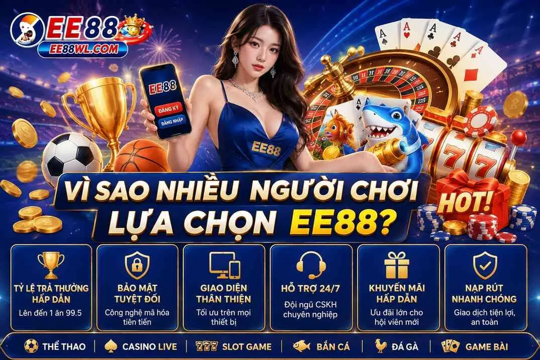 Những ưu điểm nổi bật giúp EE88 thu hút nhiều người chơi.